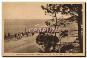 Postcard Old Saint Brevin Les Pins view of the Beach Near the Needle