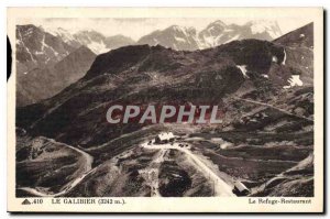 Old Postcard The Galibier Le Refuge Restaurant