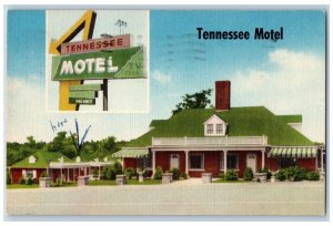 Nashville Tennessee TN Postcard Tennessee Motel Exterior Roadside Scene 1961