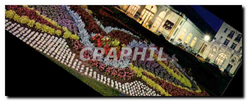 Postcard Moderne Cabourg Calvados the Casino Beach Flowers and Gardens illumi...