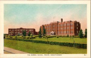 Circa 1930s The Normal School Post Card Regina Saskatchewan Bond Street Series