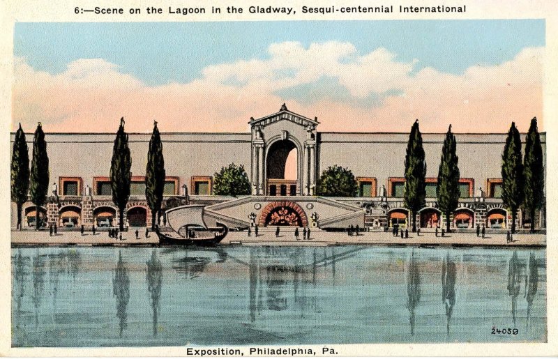 PA - Philadelphia. Sesqui-Centennial Int'l Exposition, 1926. Lagoon in the Gl...