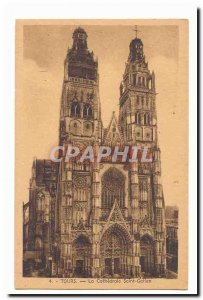 Tours Old Postcard The cathedral Saint Gatien