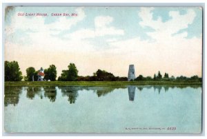 c1950's Old Lighthouse Building Tower Grove View Green Bay Wisconsin WI Postcard