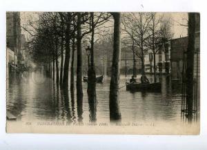 192453 FRANCE PARIS flooding 1910 Boulevard Diderot Vintage PC