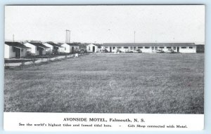 FALMOUTH, Nova Scotia Canada ~ Roadside AVONSIDE MOTEL c1950s Postcard