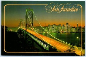 Postcard - San Francisco-Oakland Bay Bridge - San Francisco, California