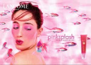 Advertising Lancome Paris Pinksplash Spring Collection 2001