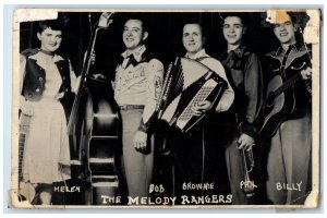 1948 The Melody Rangers Country Musicians Northington OH RPPC Photo Postcard
