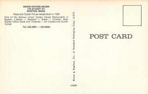 Boston Massachusetts~Union Oyster House on Stuart ST~Drawing~1950s PC