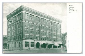 Masonic Temple Cedar Rapids Iowa IA UNP UDB Postcard Y4