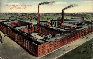 Fort Wayne IN Wayne Knitting Mills c1910 Postcard - Used