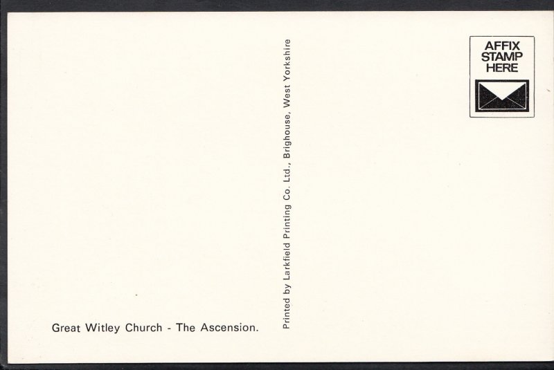 Worcestershire Postcard - Great Witley Church - The Ascension  2798