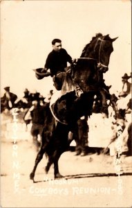 Clayton New Mexico Hookum Cowboys Reunion Real Photo Postcard PC182 #2
