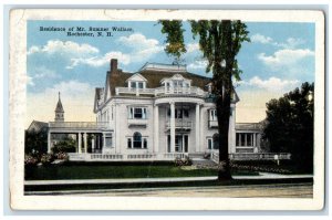 1916 Residence of Mr. Sumner Wallace Rochester New Hampshire NH Postcard