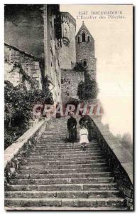 Old Postcard Rocamadour The Staircase of the Pilgrims