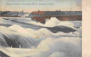 Water Power Mississippi River Brainerd Minnesota 1908 postcard