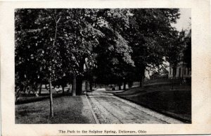 Postcard Ohio Delaware The Path to the Sulphur Spring ~1905 S3
