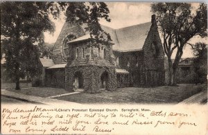 Christ's Protestant Episcopal Church Springfield MA c1906 Vintage Postcard L45