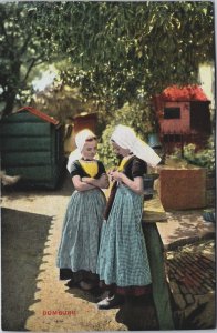 Netherlands Domburg Traditional Dress Ladies Vintage Postcard C185