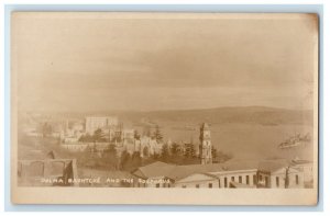 Aerial View Of Dolma Baghtche And The Bosporus Turkey RPPC Photo Postcard