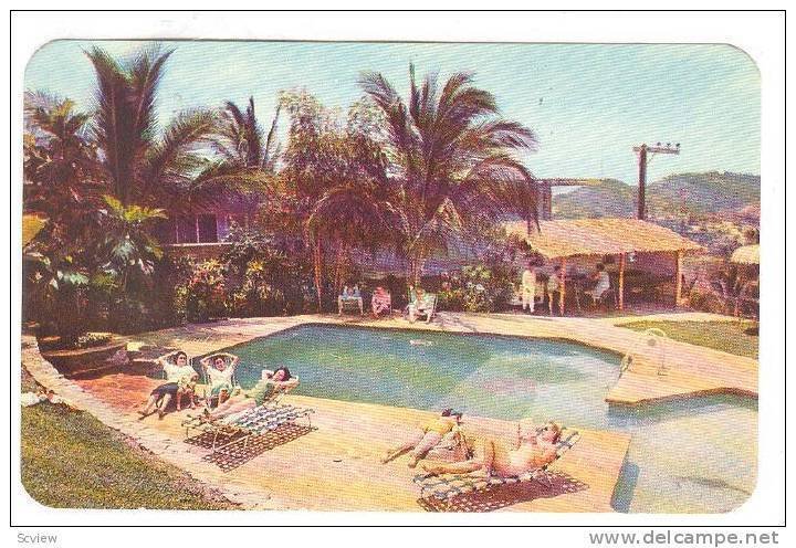 Swimming Pool, Alberca del Hotel Mallorca,  Acapulco, Gro.,  Mexico, 40-60s