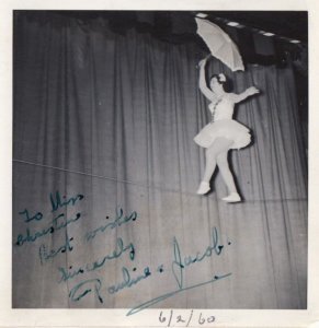 Pauline & Jacob Mary Poppins Style 60s Circus Tightrope Walker Hand Signed Photo