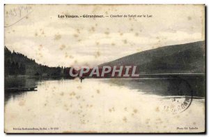 Old Postcard Gerardmer Vosges Solell Sunset on the Lake
