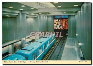 Postcard Modern Beri Metro station Montigny Montreal Subway Station