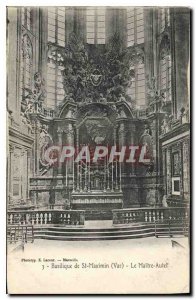 Postcard Old Basilica of St Maximin (Var) The Altar