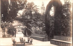 Alcazar Gardens, Real Photo Sevilla Spain Writing on back 