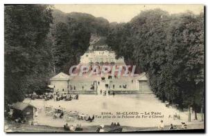 Old Postcard Parc de Saint Cloud Park View Shooting From The Lawn Iron Horse