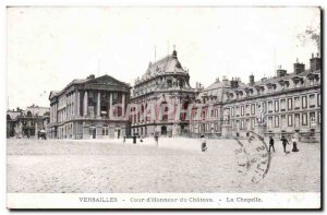 Postcard Old Versailles Court & # 39honneur the castle chapel