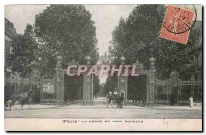Old Postcard Paris The gate of the Parc Monceau
