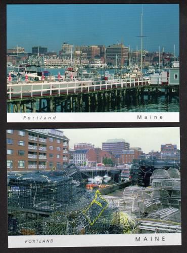 ME Lot 2 Oldport Harbor Views PORTLAND MAINE Postcards