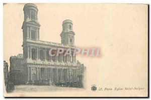 Old Postcard Paris Saint Sulpice Church