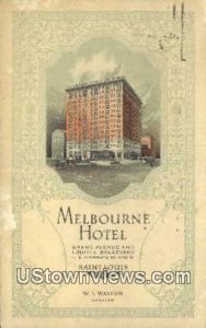 Melbourne Hotel - St. Louis, Missouri MO Postcard