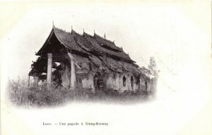 PC CPA LAOS, INDOCHINA, UNE PAGODE Á XIENG KOUANG, (b23447)