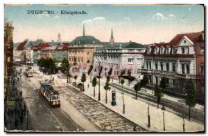Old Postcard Duisburg Konigstasse