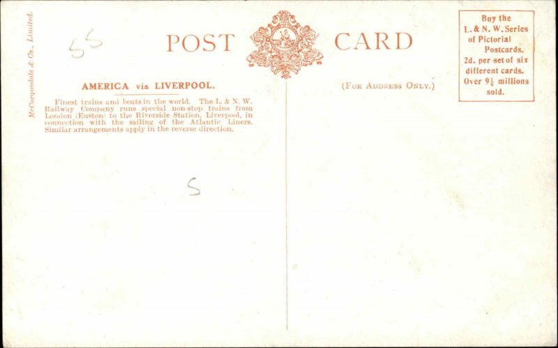 L&NW Railway Co American Special Train Coffee & Cigars Lounge c1910 PC