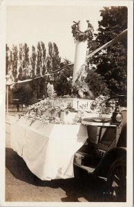 Victoria BC Patriotic Peace Parade Float 1915 Real Photo Postcard G95