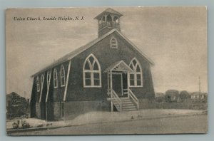 SEASIDE HEIGHTS NJ UNION CHURCH ANTIQUE POSTCARD