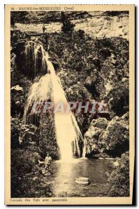 Postcard Old Baume les Messieurs Jura Cascade Tufs with Gateway