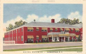 B55/ Jacksonville North Carolina NC Postcard 1947 Hotel Walmor