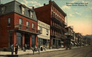 Pitcairn Pennsylvania PA Broadway East From Center Stores c1910 Postcard