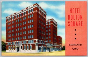 Cleveland Ohio 1950s Postcard Hotel Bolton Square