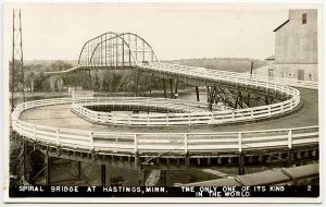 Hastings MN Spiral Bridge Unique to The World RPPC Real Photo Postcard