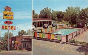 Vernal Utah 1960s Postcard Red Cloud Motel Pool 