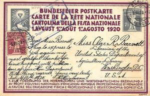 Switzerland Le Labour Signed Postcard of the National Holiday in August