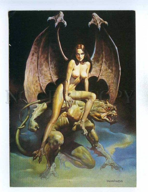 195430 Incubus by Boris Vallejo old postcard